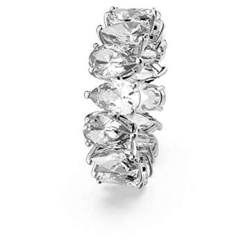Swarovski Pear Vittore Ring with Pear-Shaped White Crystals