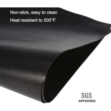 Stove Burner Covers - Gas Stove Protectors Black 0.2mm Double Thickness, Reusable, Non-Stick, Fast Clean Liners for Kitchen/Cooking. Stove top Covers Gas Burners Size 10.6" x 10.6" BPA Free(8 Packs)