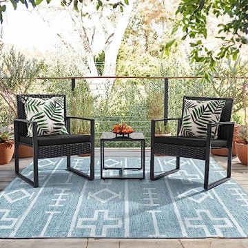 Luxurious Flamaker 3 Pieces Patio Set for Outdoor Comfort