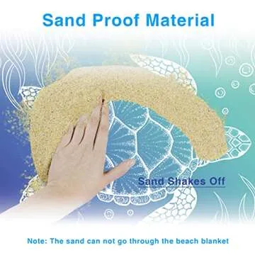 Beach Blanket, Waterproof Sandproof Beach Mat Oversized 79 X 83 Inch for 4-6 Adults, Lightweight Picnic Blanket, Portable Picnic Mat for Outdoor Travel Camping Hiking with 4 Stakes & 4 Corner Pocket