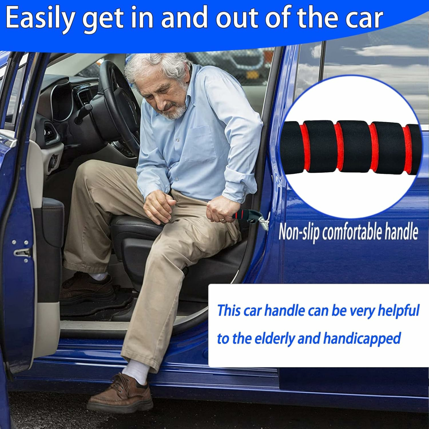 Red Door Handle Assist for Elderly - 2 Pack