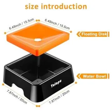 Tolopu Anti-slip Dog Water Bowl for Healthy Hydration