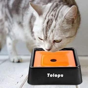 Tolopu Anti-slip Dog Water Bowl for Healthy Hydration