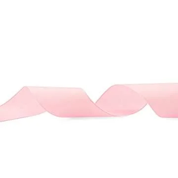 LIUYAXI 1" X 50 Yards Solid Pink Grosgrain Ribbon, Perfect for Crafts, Wedding Decor, DIY Hair Accessories, Sewing, Gift Package Wrapping and More