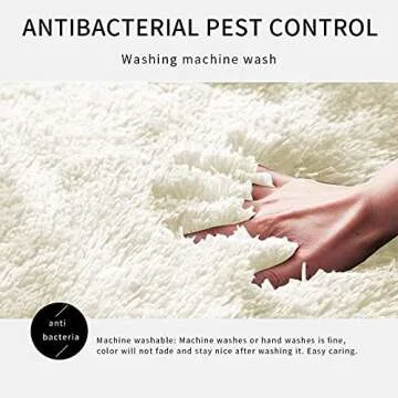 MIEMIE 4x4 Soft White Round Area Rug for Bedroom Modern Fluffy Circle Rug for Kids Girls Baby Room Indoor Plush Circular Nursery Rugs Cute Cozy Area Rugs for Living Room