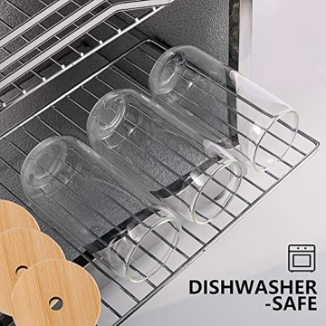 Yirilan Glass Cups with Lids and Straws 16oz Ideal for All Beverages