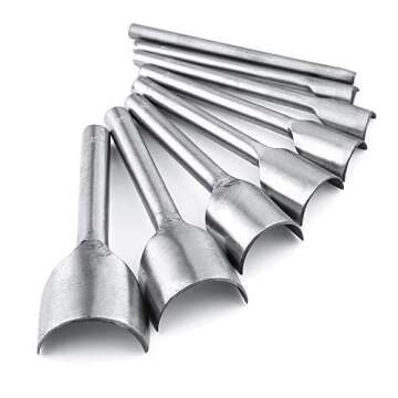 Caydo 8 Pieces Leather Tools Craft Half-Round Cutter Punch for Crafting Strap Belt, Wallet and Bag, ...