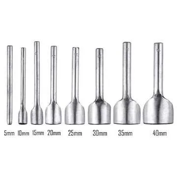 Caydo 8 Pieces Leather Tools Craft Half-Round Cutter Punch for Crafting Strap Belt, Wallet and Bag, 5-40 mm
