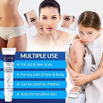 Advanced Medical-Grade Silicone Scar Gel, Clinically Proven, Silicone for Old and New Scars from Surgery, Burn, Cut, Keloid for Adults and Kids
