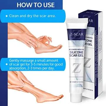 Advanced Medical-Grade Silicone Scar Gel, Clinically Proven, Silicone for Old and New Scars from Surgery, Burn, Cut, Keloid for Adults and Kids