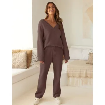 MEROKEETY Cozy Fuzzy Fleece Women’s Pajama Set for Comfort