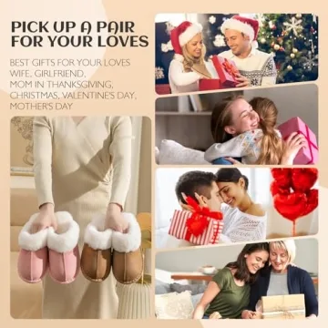 SOSUSHOE Womens Slippers Fuzzy Slippers Cozy Memory Foam House Slippers for womens Cozy Furry Fluffy Slippers Warm Comfy Non-slip Indoor Outdoor Slippers for Women and Girls,Light Brown