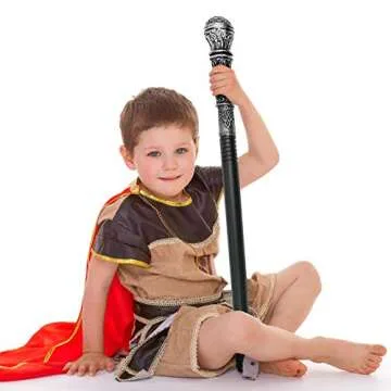 Skeleteen Antique Silver Walking Cane - Elegant Vintage Prop Stick Dress Pimp Canes Costume Accessories for Adults and Kids …