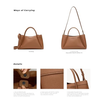 NEWBELLA Kelly Tote Bag - Stylish Vegan Leather Hobo