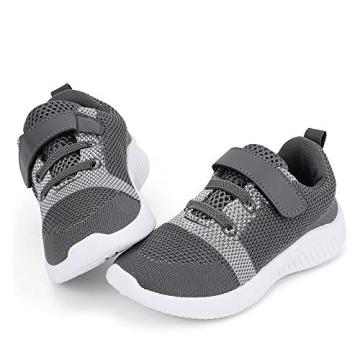 nerteo Toddler Shoes Boys Kids Running Sneakers | Breathable, Lightweight. Machin Washable Dark Grey...