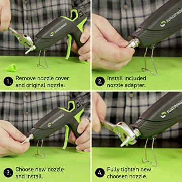 Surebonder Interchangeable Glue Gun Nozzles for Crafters