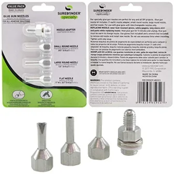 Surebonder Interchangeable Glue Gun Nozzles for Crafters