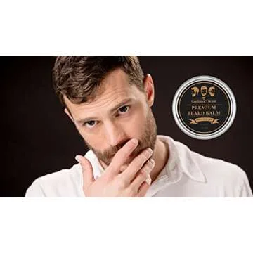 The Gentlemen's Premium Beard Balm - Fragrance Free - Leave-in Conditioner & Softener - All Natural - Styles, Strengthens, Thickens & Softens Promoting Healthier Beard & Mustache Growth