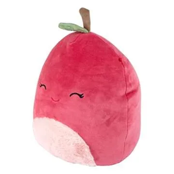 Squishmallows Original 10-Inch Cherry The Cherry - Official Jazwares Valentine's Day Plush - Collectible Soft & Squishy Fruit Stuffed Animal Toy - Add to Your Squad - Gift for Kids, Girls & Boys