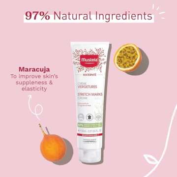 Mustela Maternity Stretch Marks Cream for Pregnancy - with Natural Avocado, Maracuja & Shea Butter - Fragrance-Free & EWG Verified - 5.07 fl. Oz