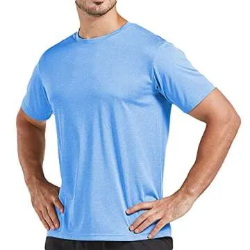 5 Pack Men's Dry Fit T Shirts, Athletic Running Gym Workout Short Sleeve Tee Shirts for Men (US, Alpha (Alpha), M, Regular, Set 2)