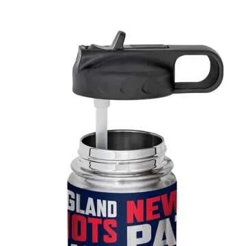 Rico Industries NFL Football New England Patriots 22oz Stainless Steel Tumbler with Lid - Great For Coffee, Tea, Water or Cocktails
