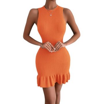 Stylish MakeMeChic Women's Sleeveless Sweater Dress