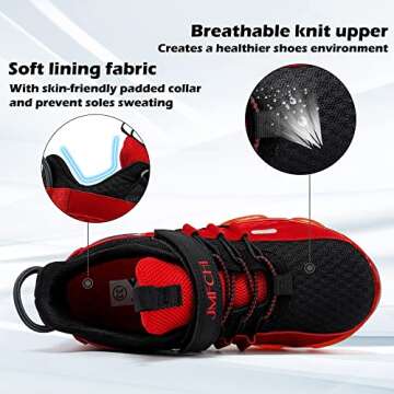 VITUOFLY Boys Sneakers Kids Running Shoes Girls Mesh Fitness Shoe Indoor Training Sneaker Lightweigh...