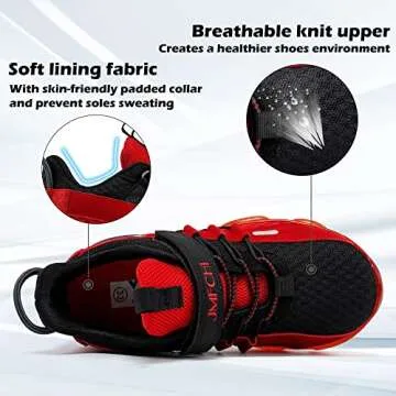 VITUOFLY Boys Sneakers Kids Running Shoes Girls Mesh Fitness Shoe Indoor Training Sneaker Lightweigh...