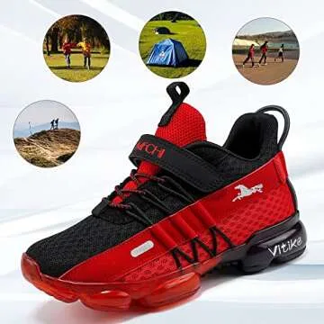 VITUOFLY Boys Sneakers Kids Running Shoes Girls Mesh Fitness Shoe Indoor Training Sneaker Lightweight Outdoor Sports Athletic Tennis Shoes for Little Kid/Big Kid 6.5