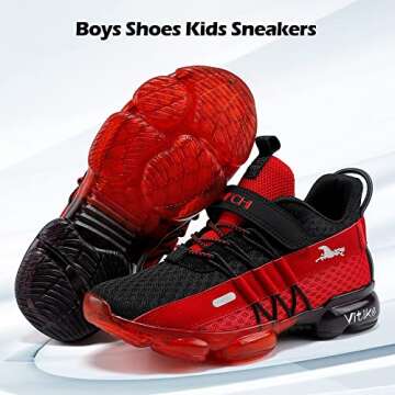 VITUOFLY Boys Sneakers Kids Running Shoes Girls Mesh Fitness Shoe Indoor Training Sneaker Lightweight Outdoor Sports Athletic Tennis Shoes for Little Kid/Big Kid 6.5