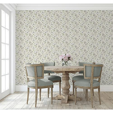 Stylish Peel and Stick Wallpaper - Whimsical Floral Design