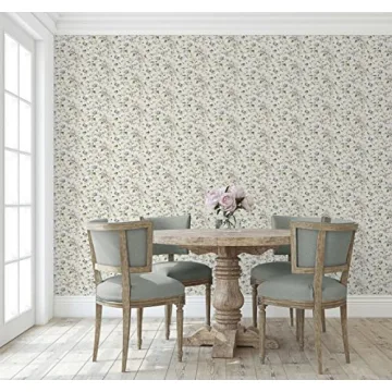 Stylish Peel and Stick Wallpaper - Whimsical Floral Design