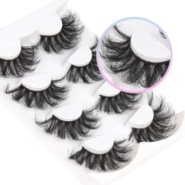 Losha 25mm Fluffy Faux Mink Lashes for Dramatic Looks