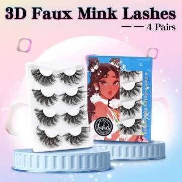 Losha 25mm Fluffy Faux Mink Lashes for Dramatic Looks