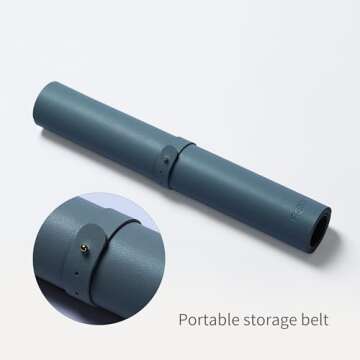 RENMTURE Double-Sided Two-Tone Faux Leather Desk mat Desktop Organization and Accessories Home and Office Large Mouse pad Game and Work (Blue/Green, 32"x16")