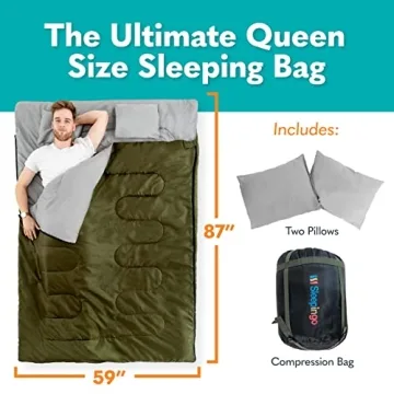 Sleepingo Double Sleeping Bag for Camping and Hiking