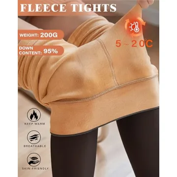 Unesmaro Thermal Fleece Lined Tights for Women Winter