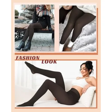 Unesmaro Thermal Fleece Lined Tights for Women Winter