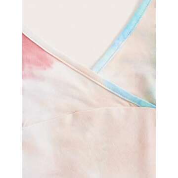 WDIRARA Women's Tie Dye Y2K Vintage Split Dress for Trendy Style