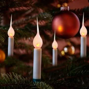 Flickering Flame Candle Light Bulbs - 12 Pack Christmas Decorative Lights