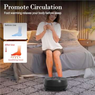 CuPiLo Foot Massager for Plantar Fasciitis, FSA HSA Eligible Upgraded Full foot Shiatsu Massage, Remote Control Multi-Level Settings, Feet massager for Neuropathy, Gifts for Men, Women, Fits Up to 14"