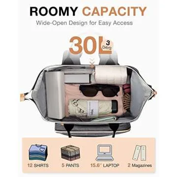 BAGSMART Backpack for Women: Stylish Laptop Bag for Work and Travel