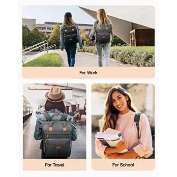 BAGSMART Laptop Backpack for Women with Charging Port