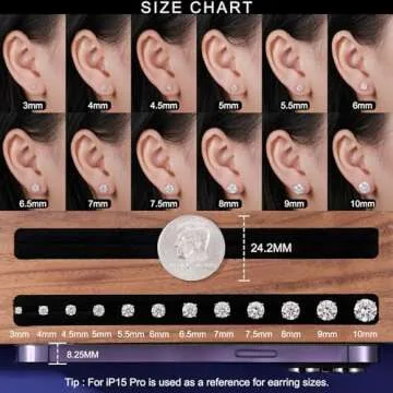 Moissanite Stud Earrings Screw Back 3.0CT Stylish Design