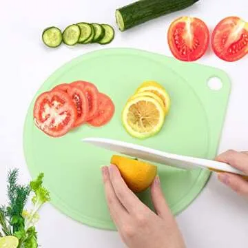 LEEFE Kids Knife Set for Cooking, with Cutting Board, Safe Lettuce and Salad Knives, Kids Cooking Utensils (Green)