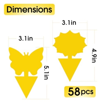 Cleanuper 58 Pcs Non-Toxic Flying Insect Traps for All