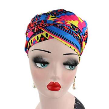 Easy Wearing African Head Wrap,Long Scarf Turban Shawl Hair Bohemian Headwrap…