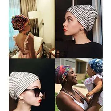 Easy Wearing African Head Wrap,Long Scarf Turban Shawl Hair Bohemian Headwrap…