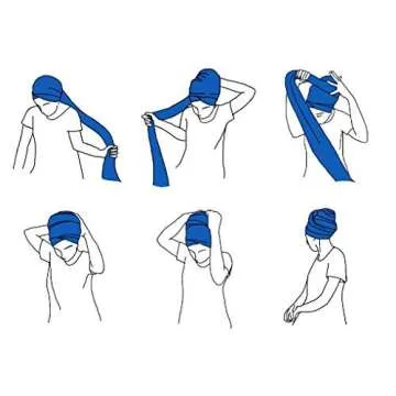 Easy Wearing African Head Wrap,Long Scarf Turban Shawl Hair Bohemian Headwrap…